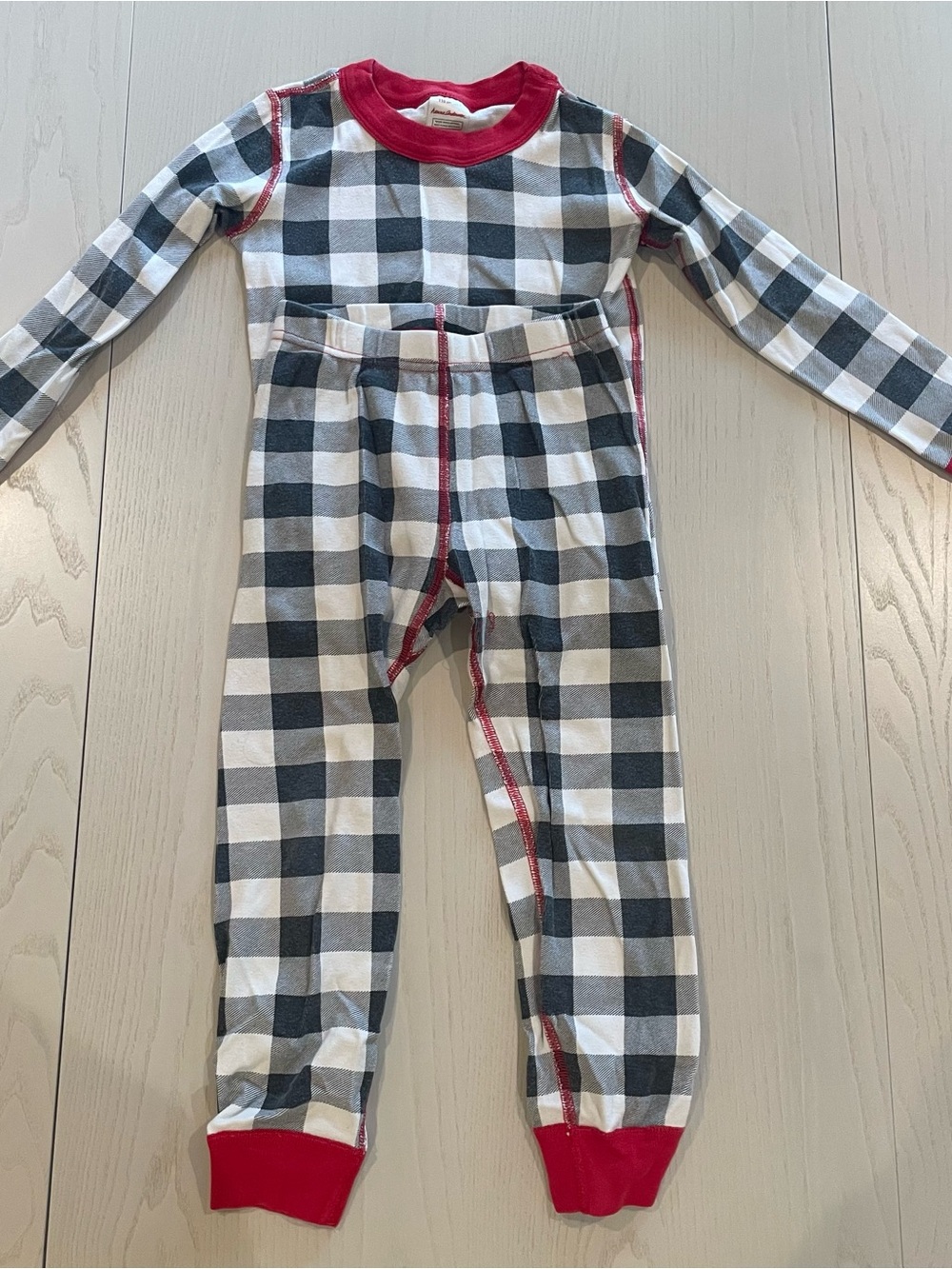 Hanna Andersson HannaJams Long John Pajama Set Buffalo Plaid - Size 5 110